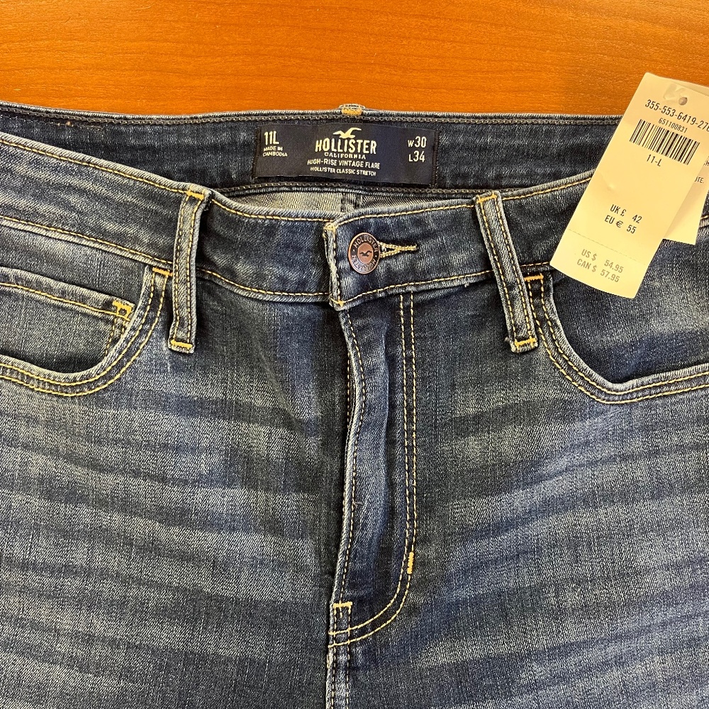 HOLLISTER  High-Rise Vintage Flair Jeans 30" x 34" NWT